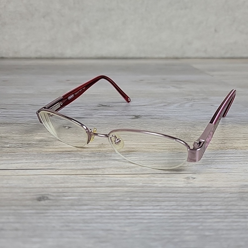 Coach Luella 1004 Eyeglasses  Light‎ Rose Frames Half Rim Oval 49-17 135
